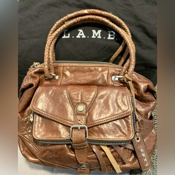 L.A.M.B. Handbags - LAMB by Gwen Stefani Leather Boho Satchel.